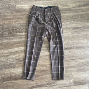 ASOS wool blend pleated trousers